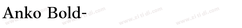 Anko Bold字体转换